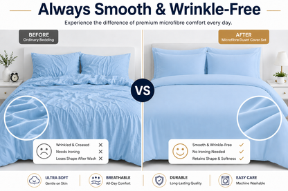 Microfibre Duvet Cover Set – Ultra Soft Easy Care Bedding | Night Zone