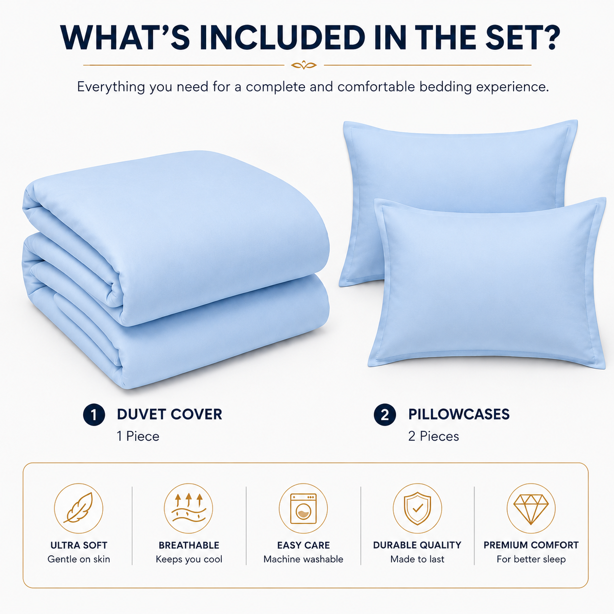 Microfibre Duvet Cover Set – Ultra Soft Easy Care Bedding | Night Zone