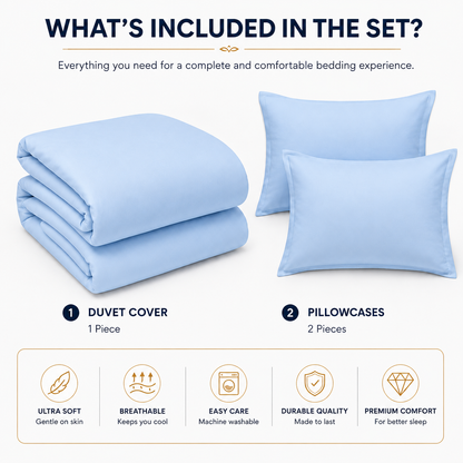 Microfibre Duvet Cover Set – Ultra Soft Easy Care Bedding | Night Zone
