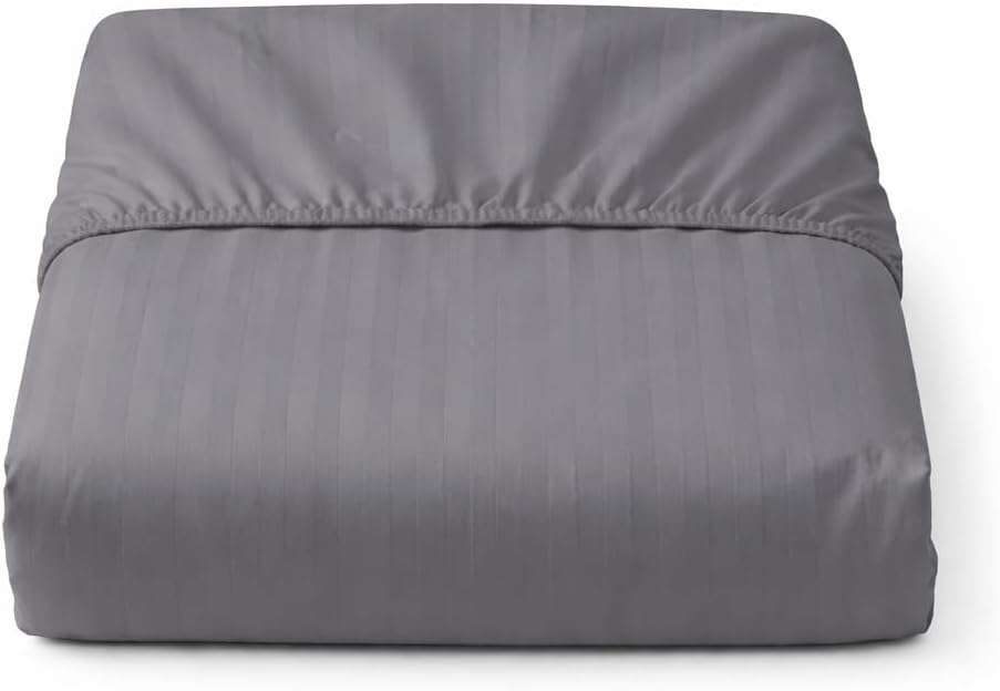 Microfiber Embossed Stripe Extra Deep Fitted Sheet 40cm – Brushed Soft Fitted Bed Sheet | Night Zone
