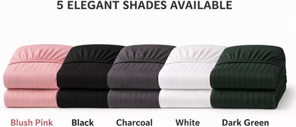 Microfiber Embossed Stripe Extra Deep Fitted Sheet 40cm – Brushed Soft Fitted Bed Sheet | Night Zone