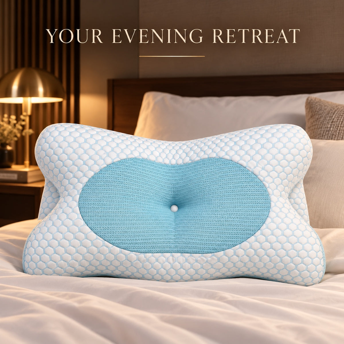 Night Zone anti-snoring pillow – Pillow in an evening bedroom