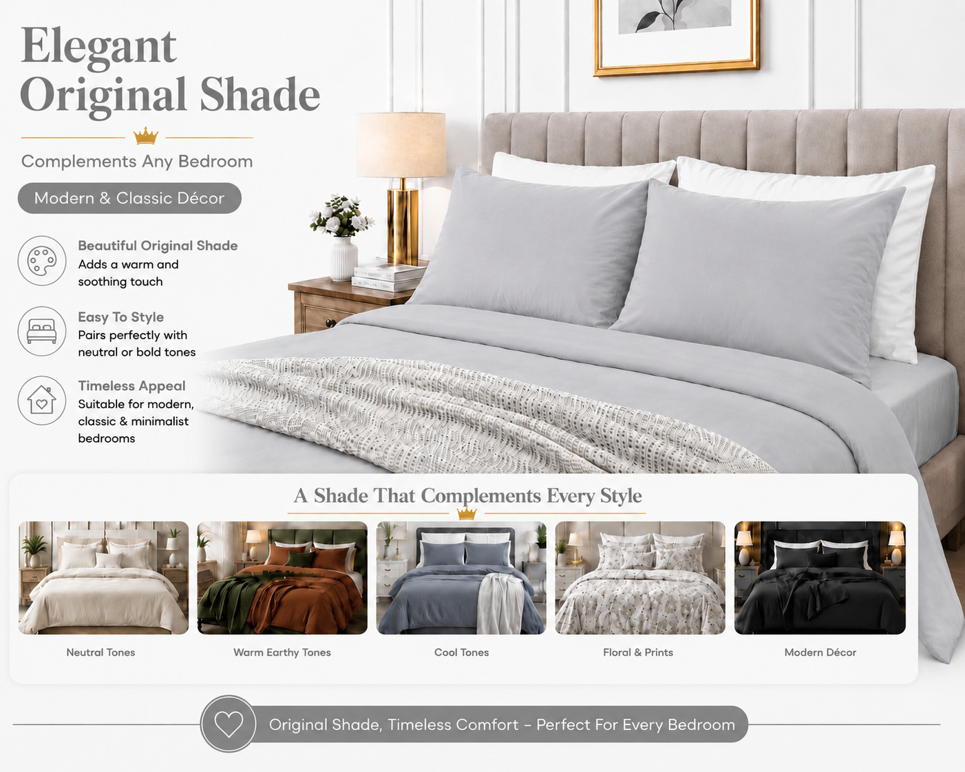 Housewife Polycotton Pillowcases Pair – Luxury Plain Dyed Easy Care Bedding | Night Zone