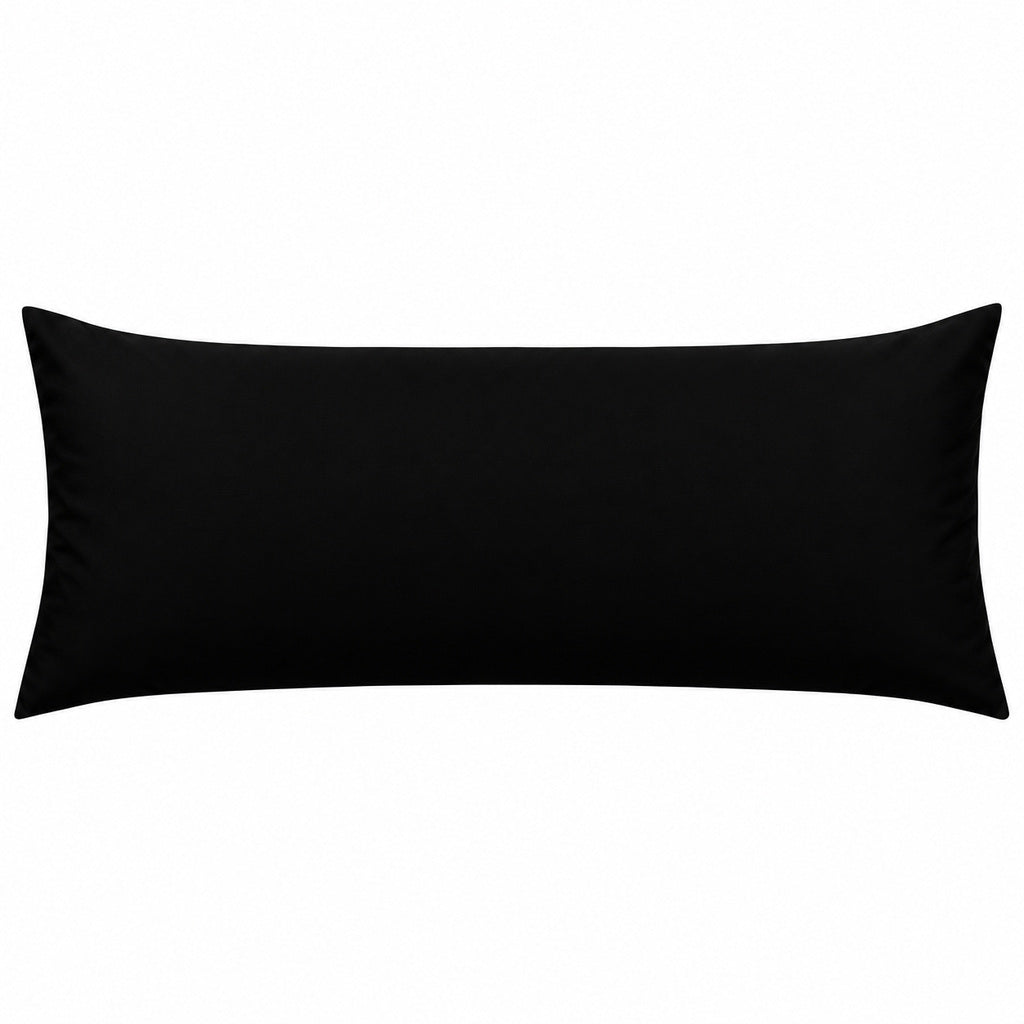 Polycotton bolster pillowcase – Black – 1