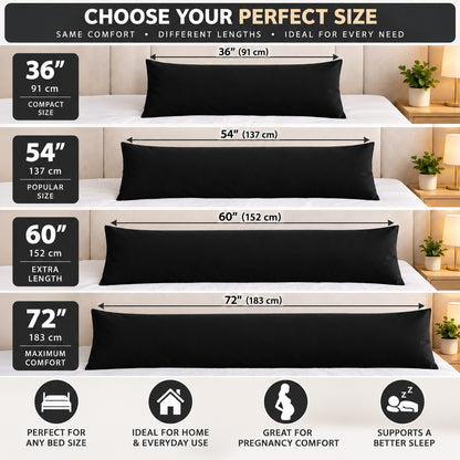 Polycotton bolster pillowcase – Black – 9