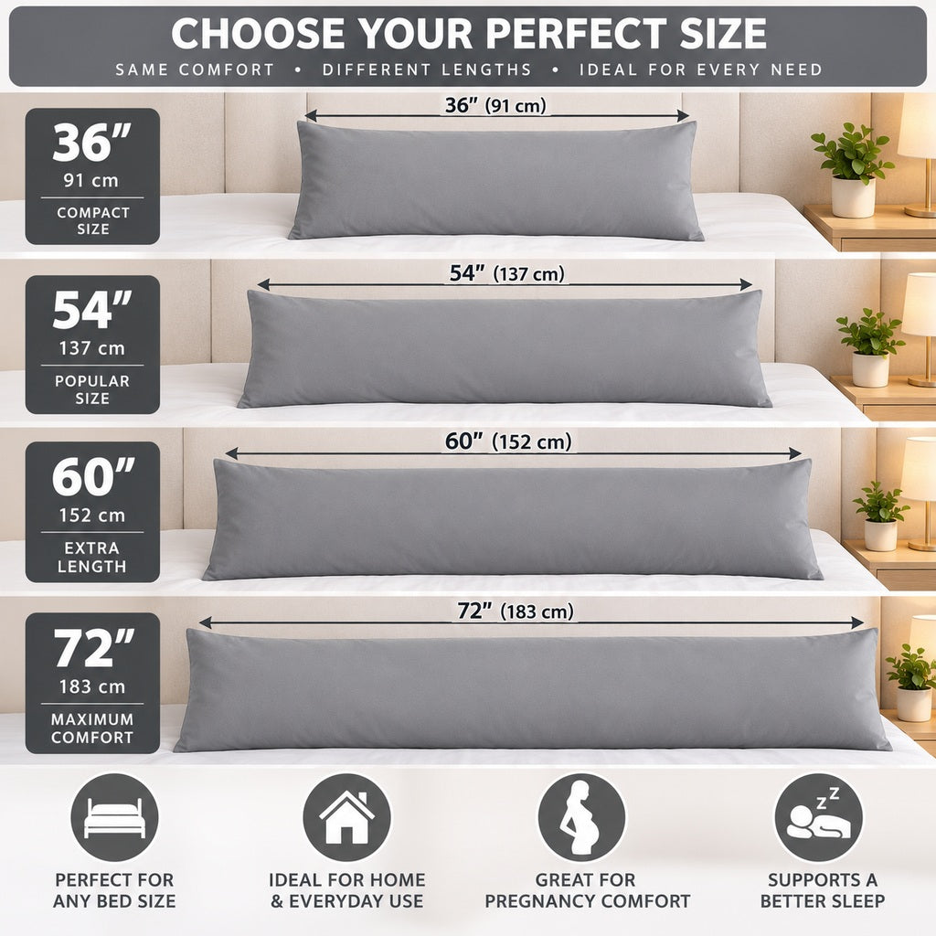 Polycotton bolster pillowcase – Grey – 8
