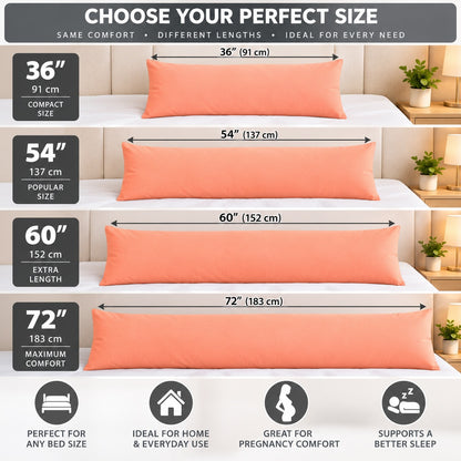 Polycotton bolster pillowcase – Peach – 9