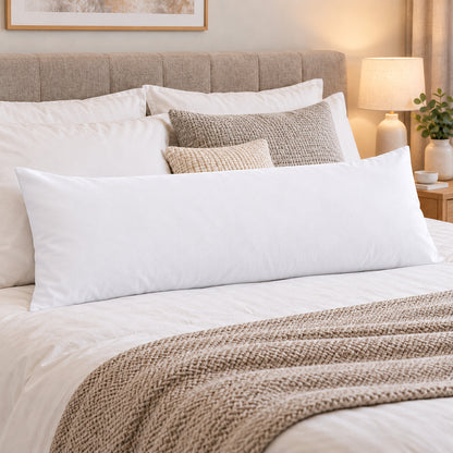 Polycotton bolster pillowcase – White – 2
