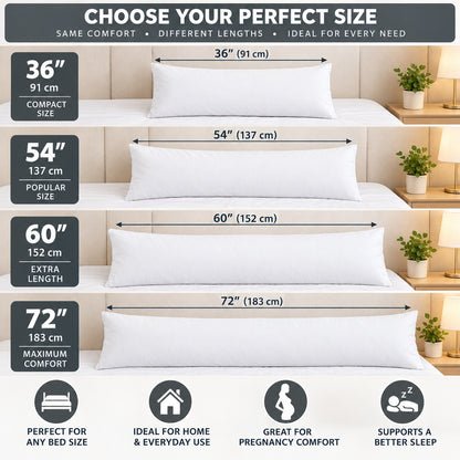 Polycotton bolster pillowcase – White – 5