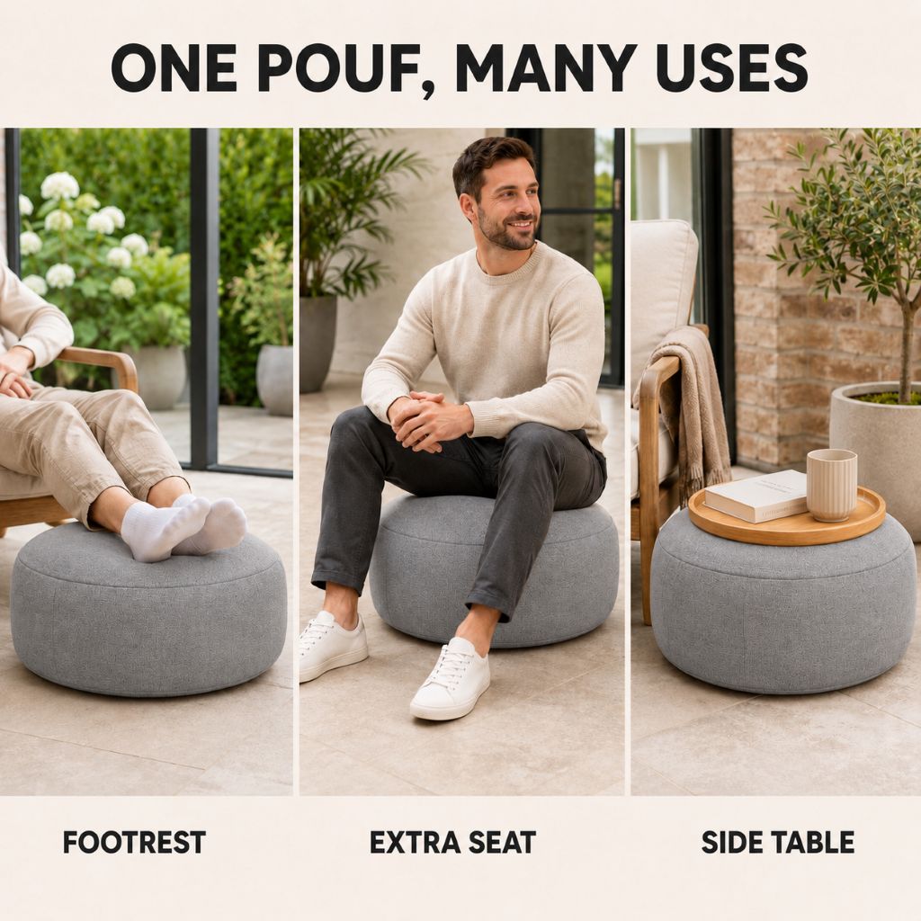 Inflatable Indoor & Outdoor Pouf & Chair | Night Zone