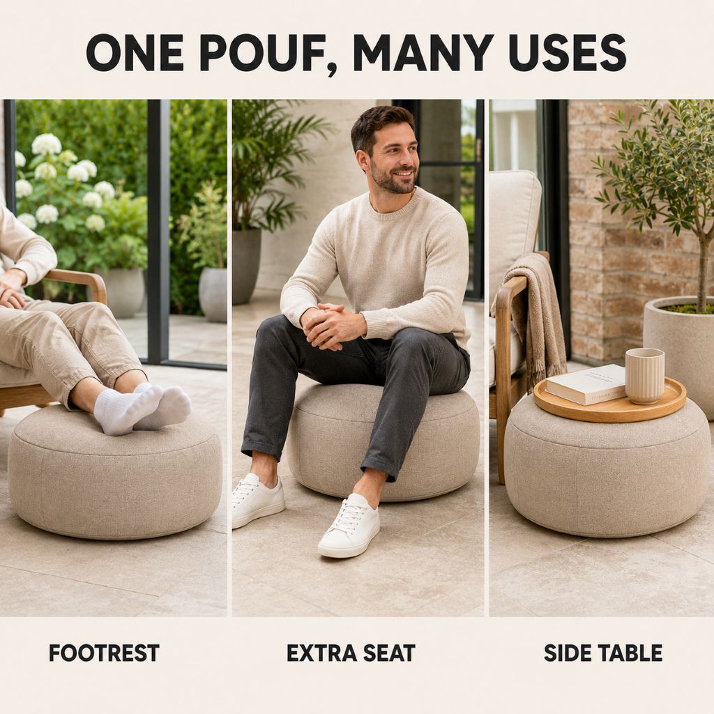 Inflatable Indoor & Outdoor Pouf & Chair | Night Zone