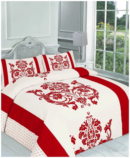 Darcy Floral Leaf Duvet Cover Set – Botanical Printed Reversible Poly cotton Quilt Cover with Pillowcases | Night Zone