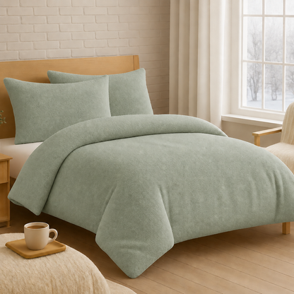 Teddy Fleece Duvet Cover Set – Soft Warm Teddy Bear Bedding | Night Zone