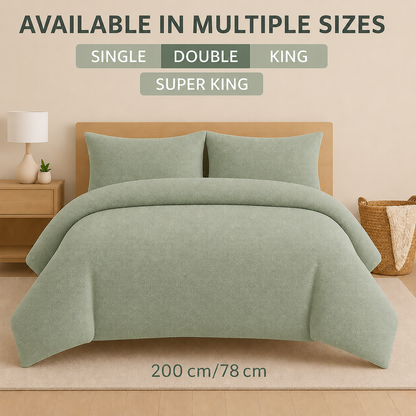 Teddy Fleece Duvet Cover Set – Soft Warm Teddy Bear Bedding | Night Zone