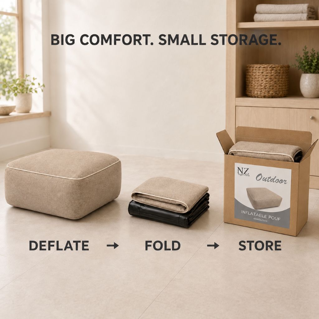 Inflatable Indoor & Outdoor Pouf & Chair | Night Zone