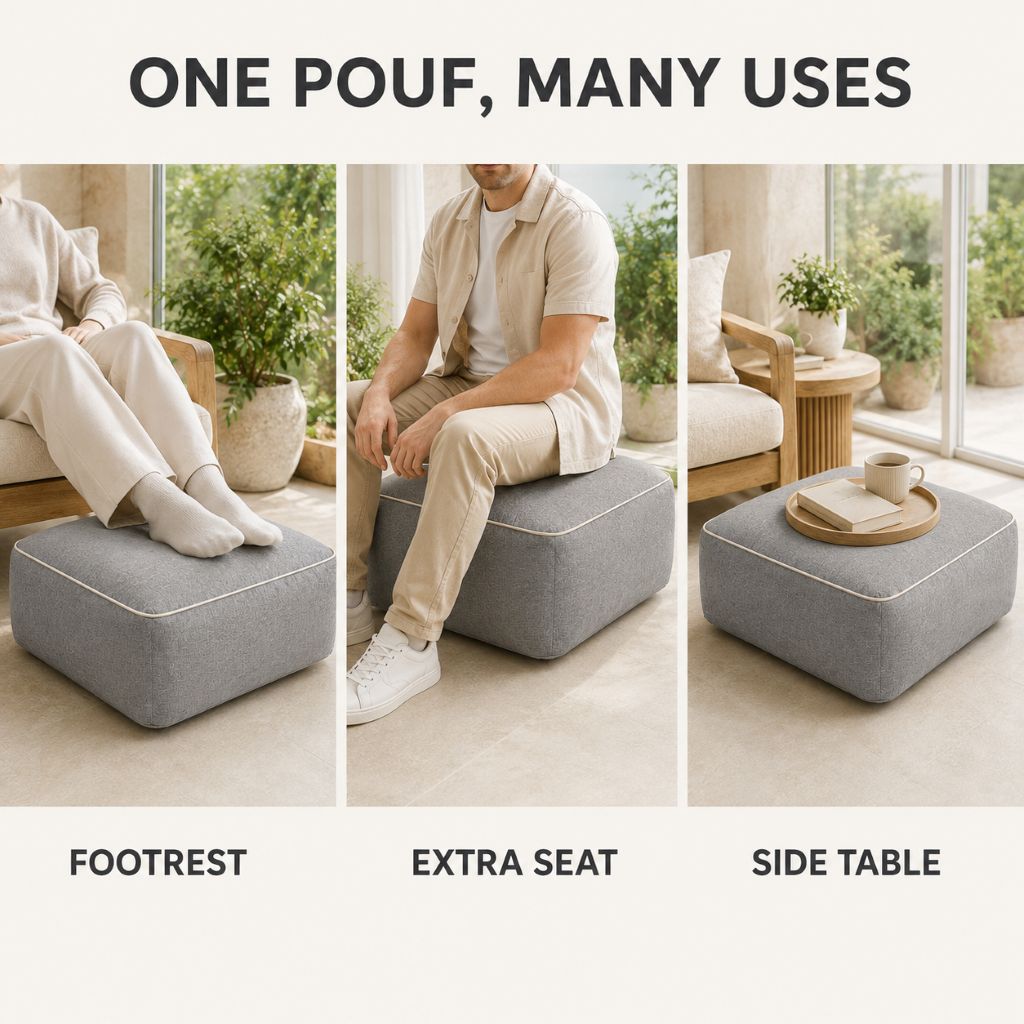 Inflatable Indoor & Outdoor Pouf & Chair | Night Zone
