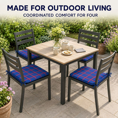4 Pack Waterproof Check Seat Pads 38x38cm | Night Zone