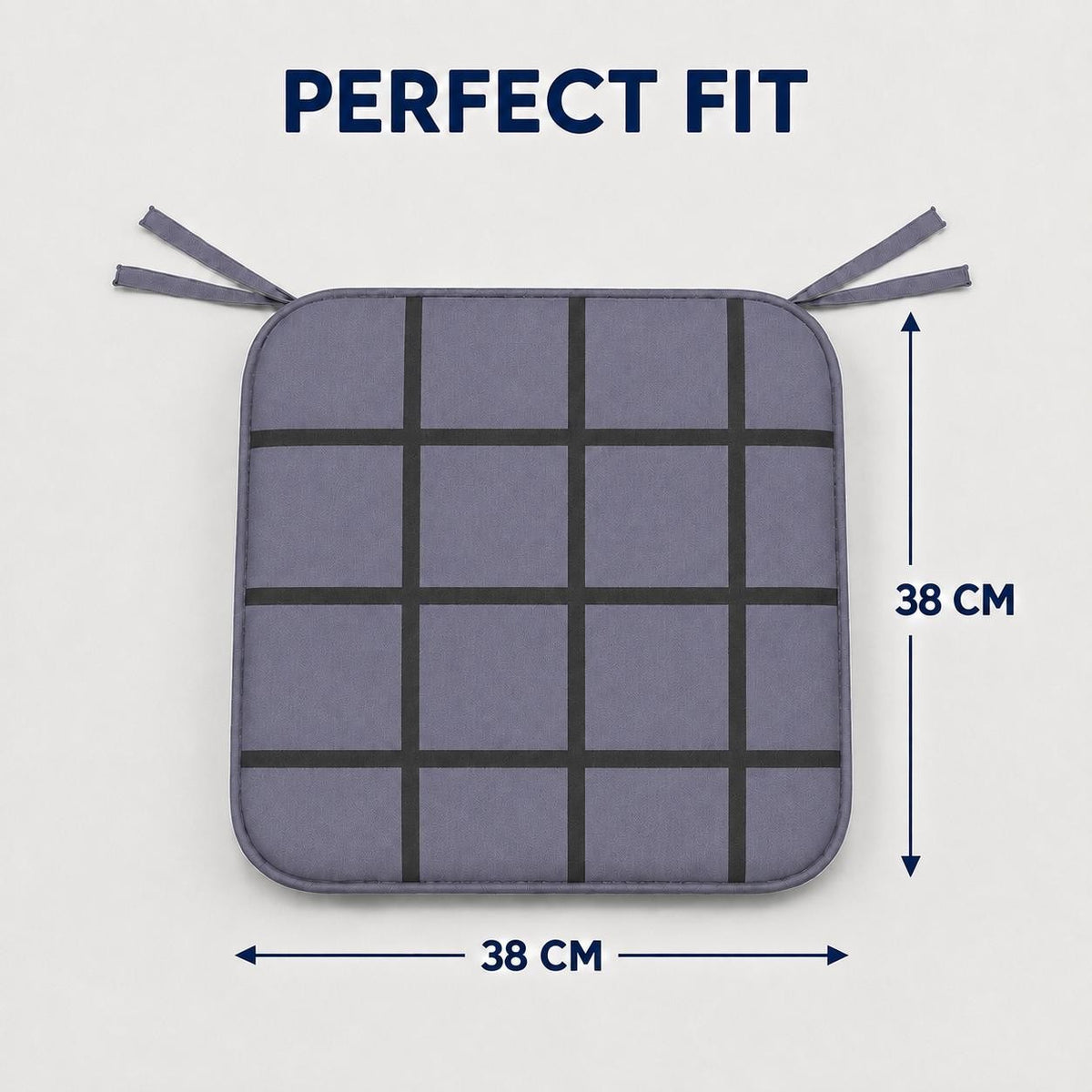 4 Pack Waterproof Check Seat Pads 38x38cm | Night Zone