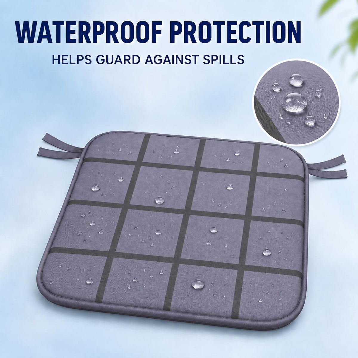 4 Pack Waterproof Check Seat Pads 38x38cm | Night Zone