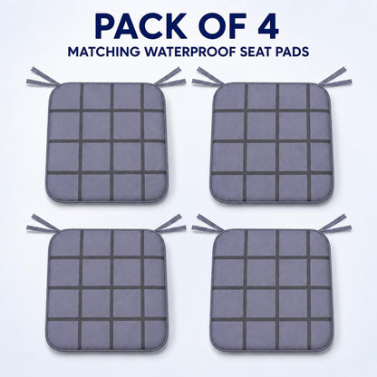 4 Pack Waterproof Check Seat Pads 38x38cm | Night Zone