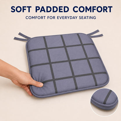 4 Pack Waterproof Check Seat Pads 38x38cm | Night Zone