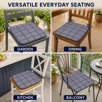 4 Pack Waterproof Check Seat Pads 38x38cm | Night Zone
