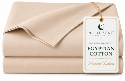 200 Thread Count Egyptian Cotton Flat Sheet – Hotel Quality Bed Linen | Night Zone