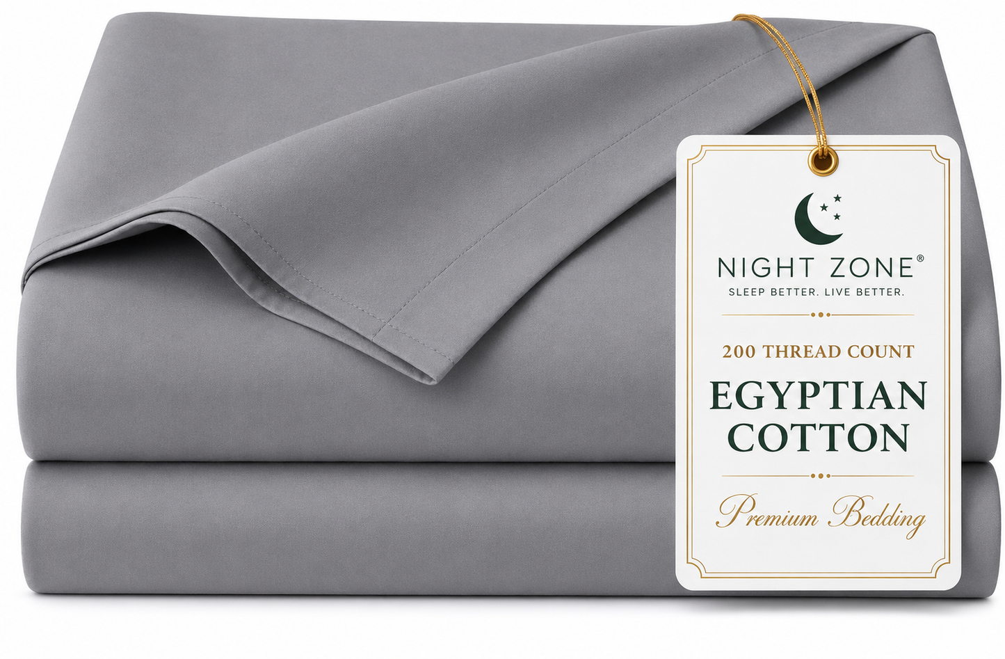 200 Thread Count Egyptian Cotton Flat Sheet – Hotel Quality Bed Linen | Night Zone