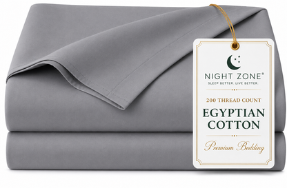 200 Thread Count Egyptian Cotton Flat Sheet – Hotel Quality Bed Linen | Night Zone