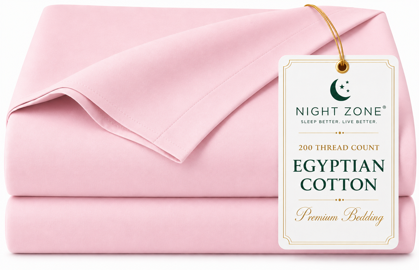 200 Thread Count Egyptian Cotton Flat Sheet – Hotel Quality Bed Linen | Night Zone
