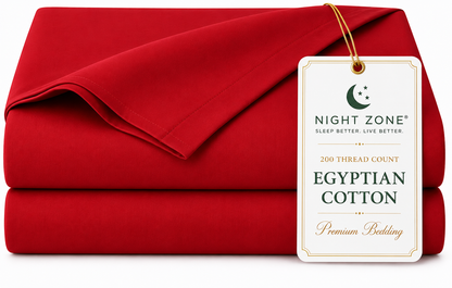 200 Thread Count Egyptian Cotton Flat Sheet – Hotel Quality Bed Linen | Night Zone
