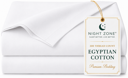 200 Thread Count Egyptian Cotton Flat Sheet – Hotel Quality Bed Linen | Night Zone