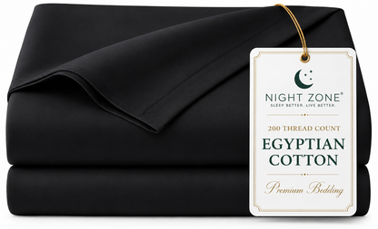 200 Thread Count Egyptian Cotton Flat Sheet – Hotel Quality Bed Linen | Night Zone