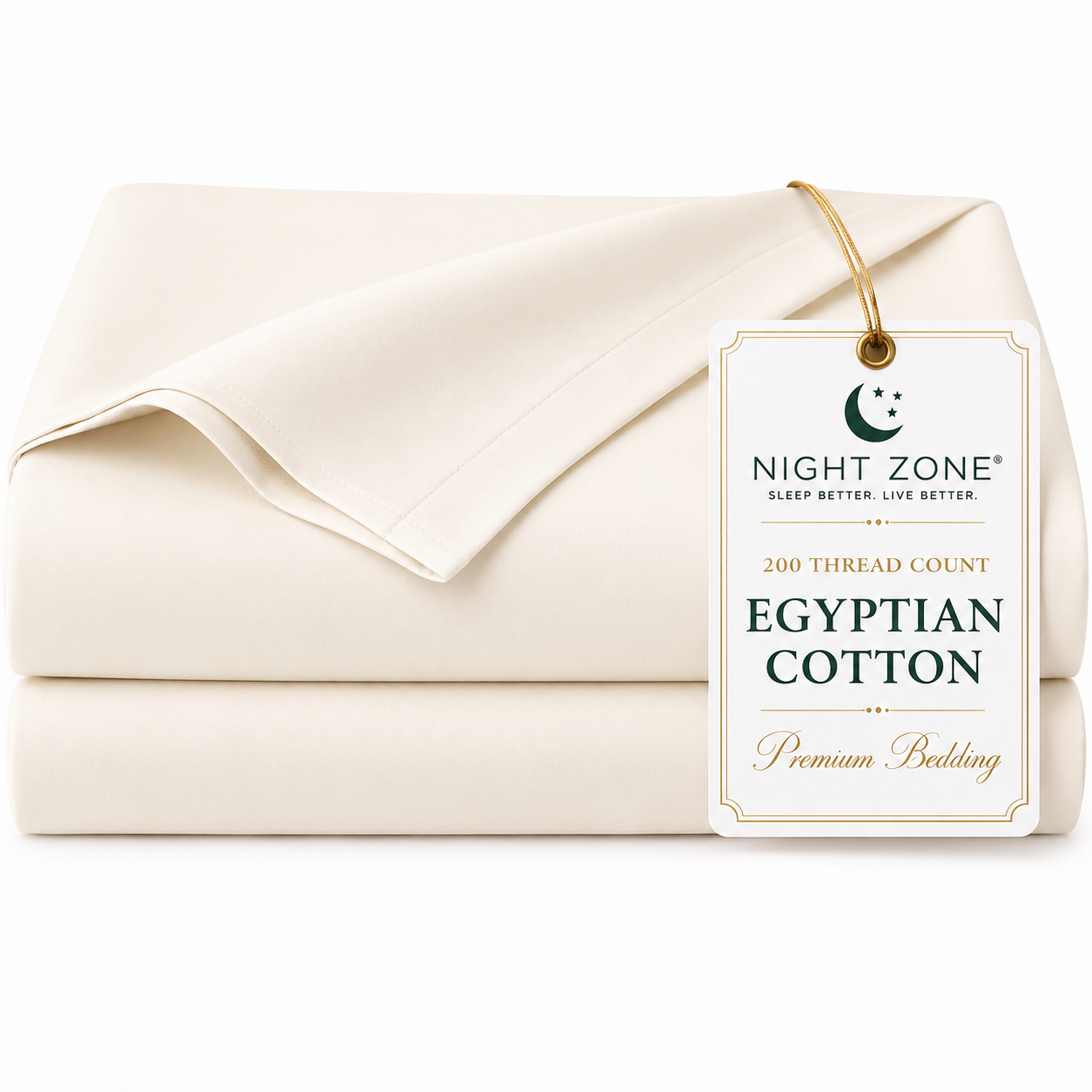 200 Thread Count Egyptian Cotton Flat Sheet – Hotel Quality Bed Linen | Night Zone