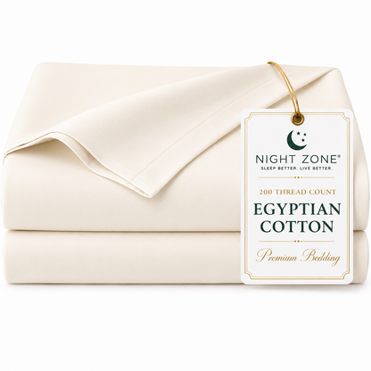 200 Thread Count Egyptian Cotton Flat Sheet – Hotel Quality Bed Linen | Night Zone