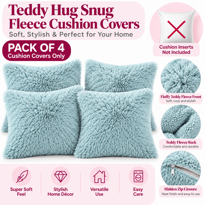Teddy Hug cushion covers – Duck Egg – 2